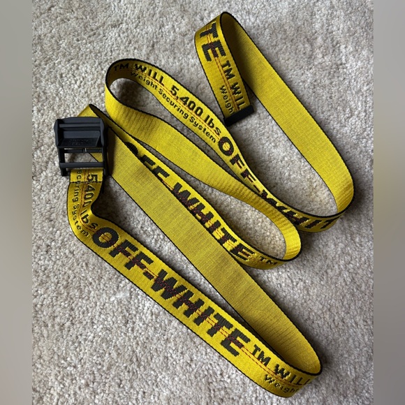 ✨GENUINE✨OFF-WHITE Industrial Belt in YELLOW and BLACK - Picture 1 of 6